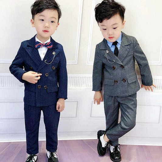 أزياء الأولاد السترة بدلة للأطفال الزفاف زهرة . Boys Fashion Blazer Suit for Kids Wedding