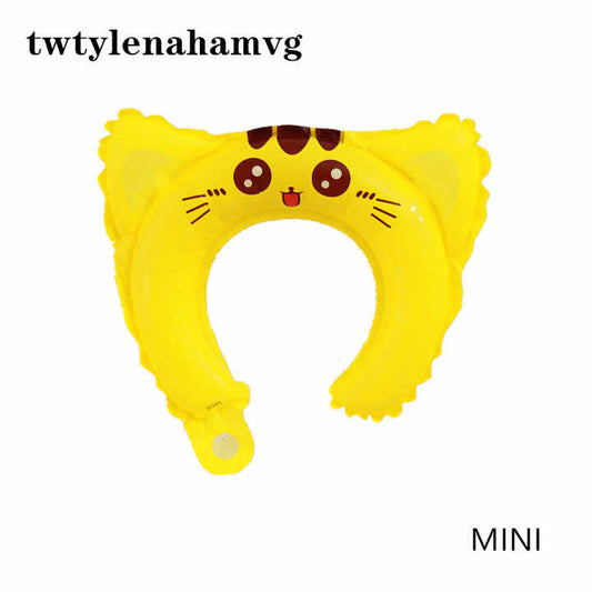 Children's accessories: yellow and white metallic balloon hair accessories