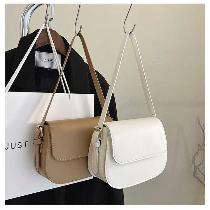 New Elegant Solid Color Women's Shoulder Bag