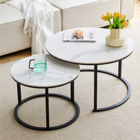 Italian Nordic Luxury Modern Gold-Coffee Table Set