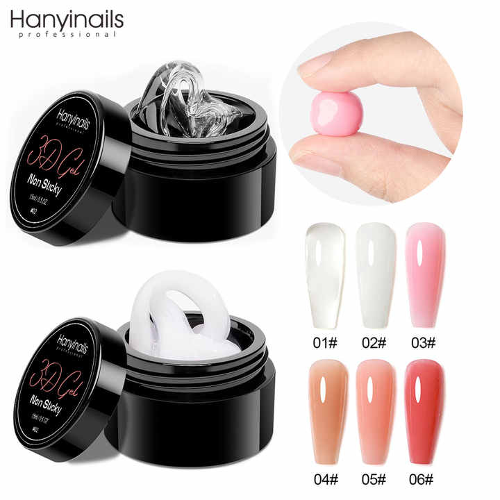 3D Gel Nail Extensions Non-Stick UV Gel Customizable Nails
