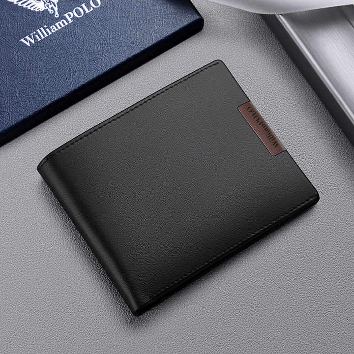 2021 New Vintage Men's Small Wallet High Quality Black