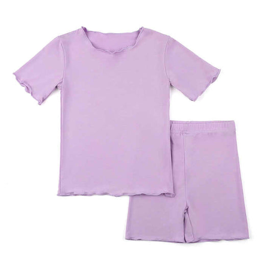 RTS Modal Children's Clothing Girls' Sleepwear Summer Short Pajamas 2-piece Set Homewear