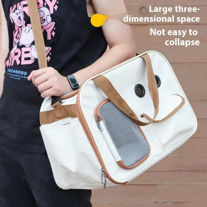 Large Capacity Breathable Portable Cat Backpack with One Shoulder and Durable Zipper Fashionable - Pet Accessories