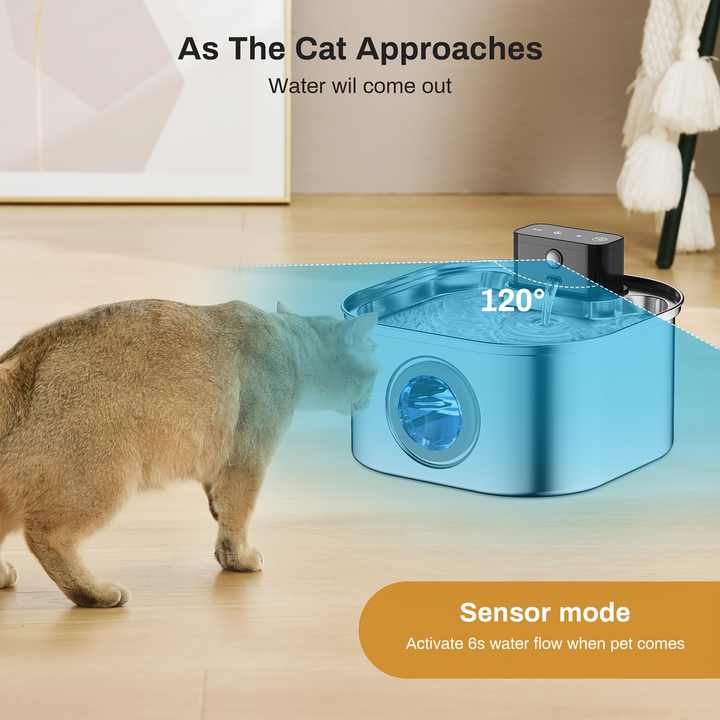 3.2 لتر صلب مقاوم للصدأ أوتوماتيكي كلب القط Cordless mah بطارية طاقة محمولة حيوان أليف داخلي Stainless steel dog bowl with large capacity of 7 liters
