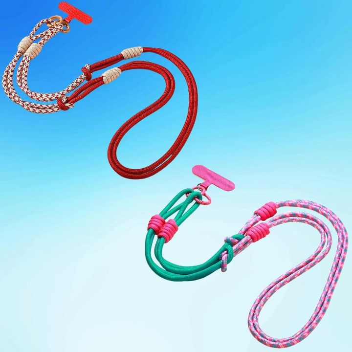 Wholesale Adjustable 5" Crossbody Lanyard for Cell Phone Colorful Neck Strap with Phone Clip