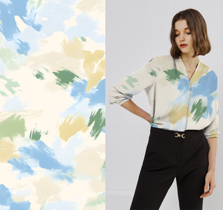 Shirt for Girls' Dresses- Women's Printed Chiffon Shirt