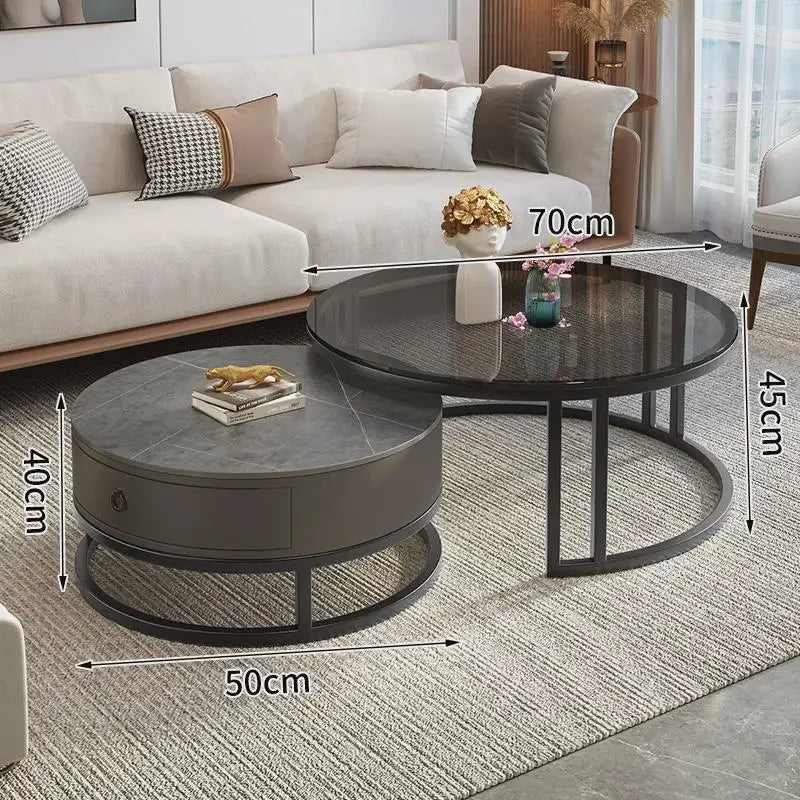 Rock slab coffee table, living room