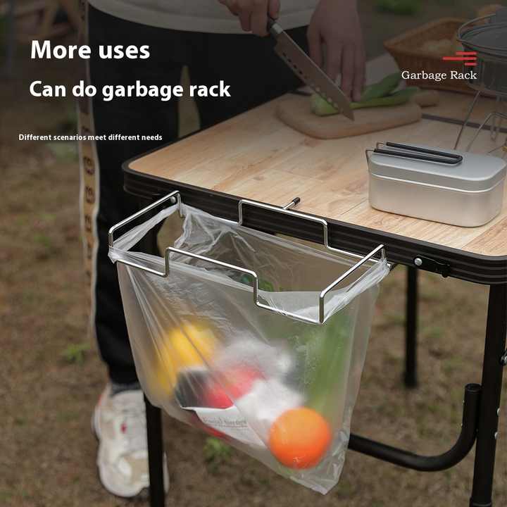 Portable Foldable Camping Storage Mesh Rack Organizer Outdoor Picnic Table Mesh Bag for Travel Kitchen