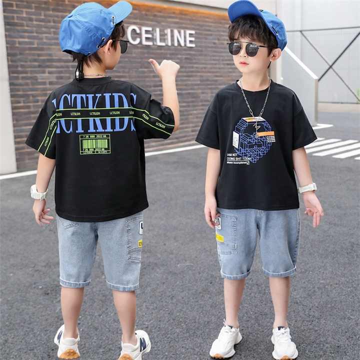 Summer Fashion Bamboo Baby Boy Clothes Sets.