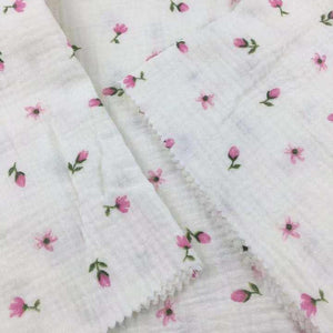 Flora Printed Fabric for Ladies' Dresses & Skirts A famous French cotton fabric with two layers of gauze