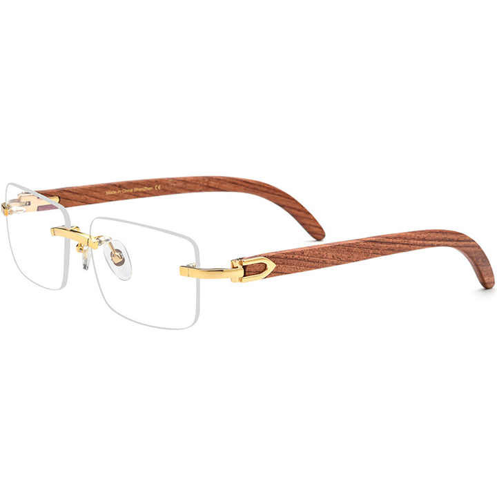 brown wooden frame glasses