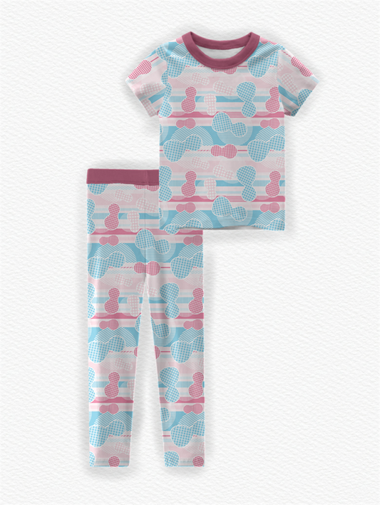 Top Quality Factory Bamboo Pajama Set for Kids Girls Boys Short Sleeve and Pants Soft Breathable Pajamas Custom Print