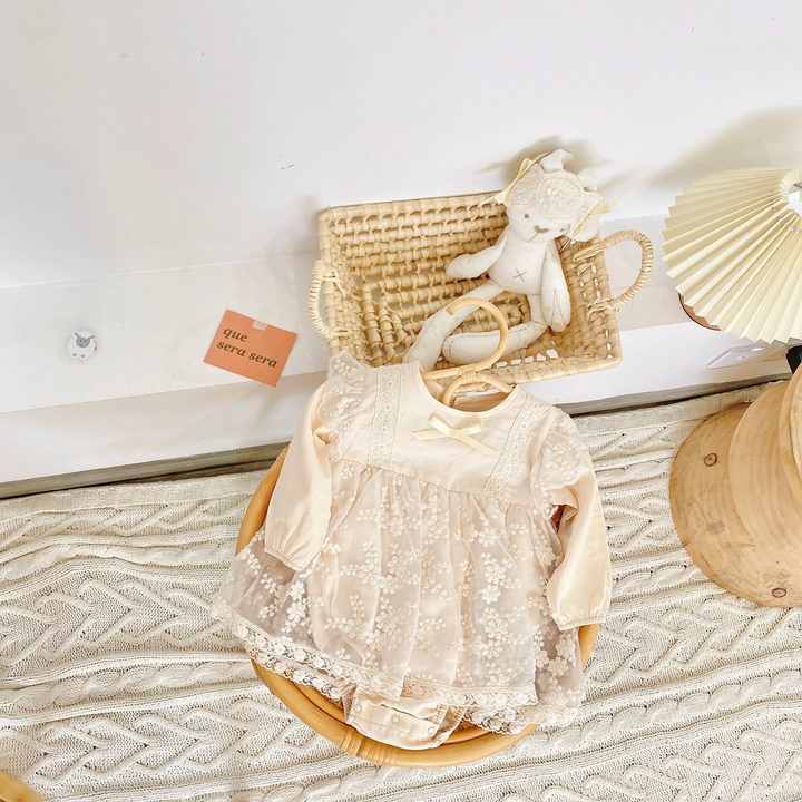 Clothing Long Sleeve Dress Rompers- ملابس ربيعية إسبانية