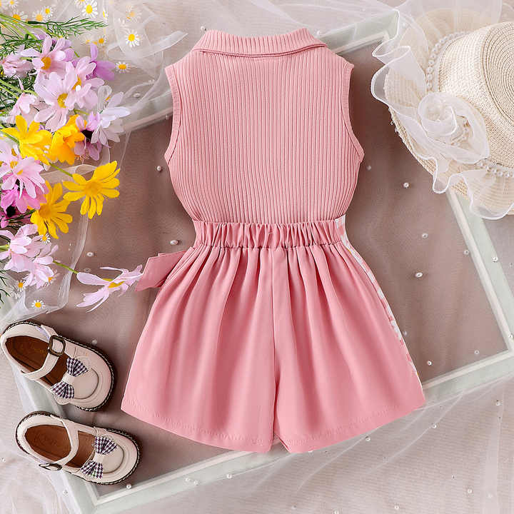 Summer Sunny Kids Clothes for Toddler Girls 2 Piece Outfits Set ملابس أطفال صيفية مشمسة للأطفال مجموعة ملابس من قطعتين للفتيات الصغيرات