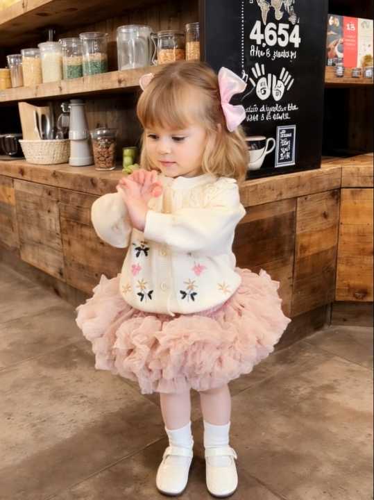 Casual Knitted Sweater with Cardigan Embroidered-سترة محبوكة كاجوال