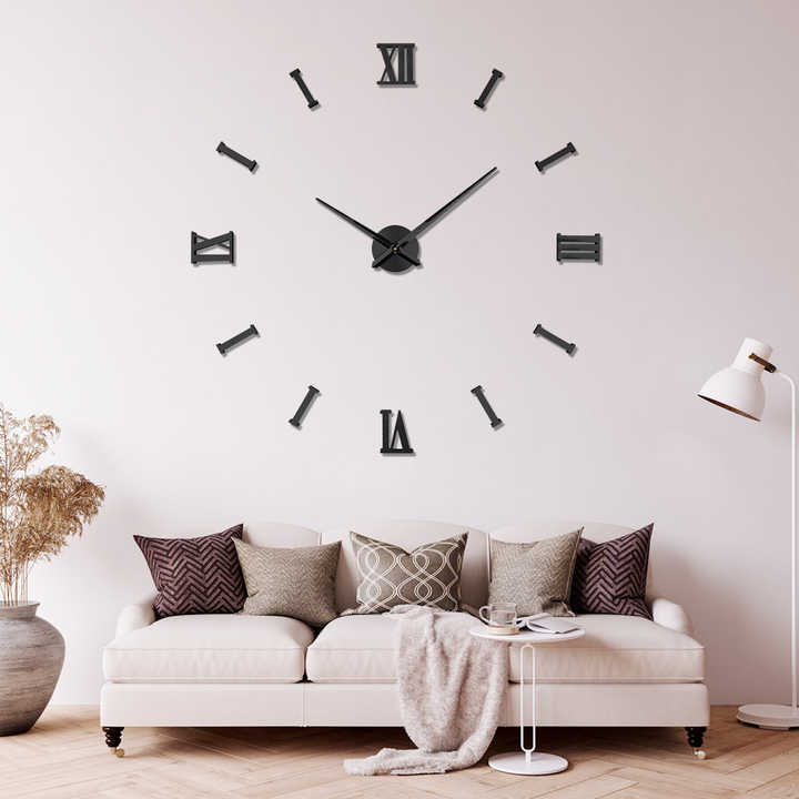 Large 3D Digital Wall Clock - 3