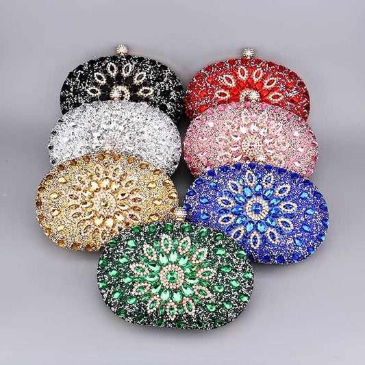 Diamond, Shiny Evening Clutch Bag for Women
