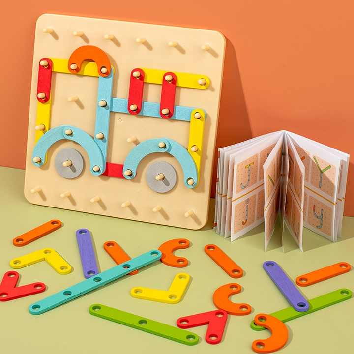 لعبة أحجية خشبية إبداعية للأطفال الصغار قابلة Creative Wooden Puzzle Toy for Toddlers,