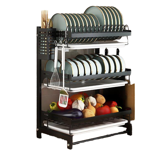 Classic Black Metal Utensil Wall Mounted Storage Rack Organizer Holder Stand Use in Style