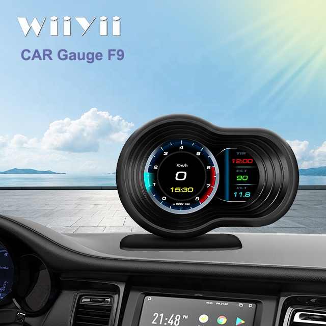 F9 Multifunction OBD2 Car Head-Up Display Temperature