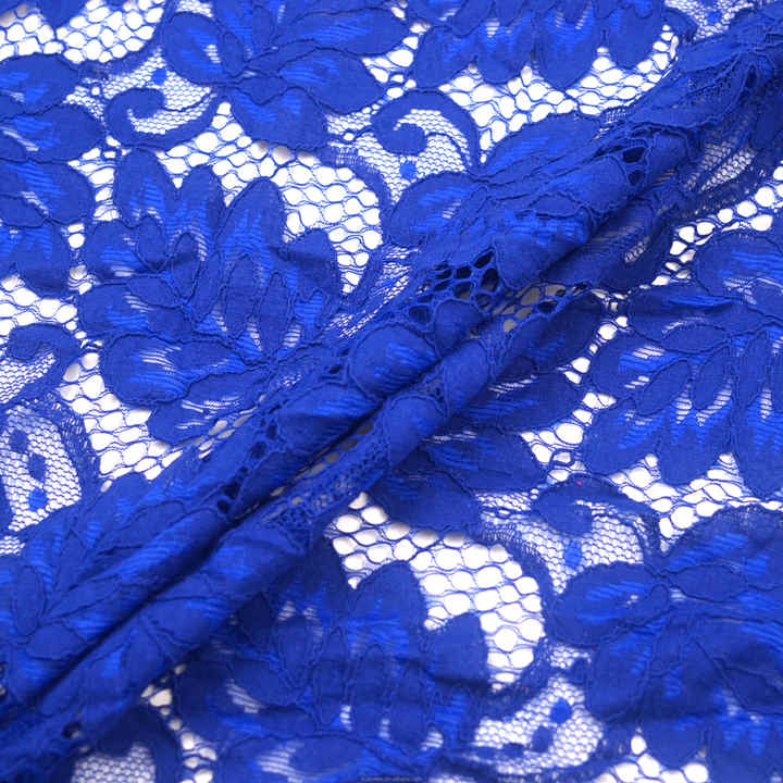 Lace Fabric for Garment قماش دانتيل قطني بنقشة أوراق الشجر