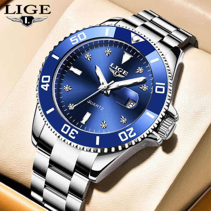 LG89152 Men's Gold-Tone Waterproof Quartz Watch