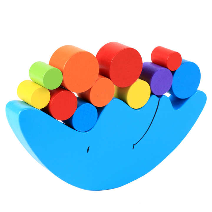 مكعبات بناء توازن القمر مونتيسوري للتعليم . Montessori Moon Balance Building Blocks for Education
