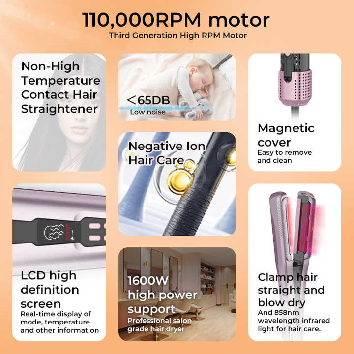 2024 New Innvations 1600W High Power Blow Drier Ionic. ابتكارات جديدة لعام 2024 مجفف شعر عالي الطاقة بقوة 1600