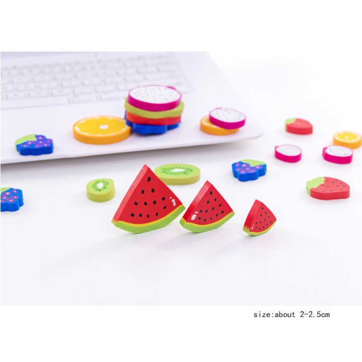 Small Cute Kawaii Fruit Orange Eraser