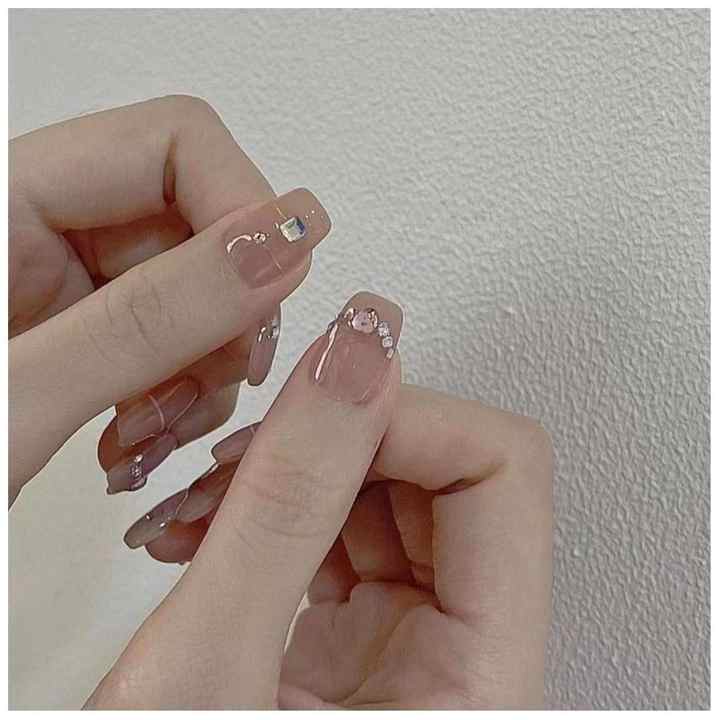 Fake Nails Square Fingernails Luxury