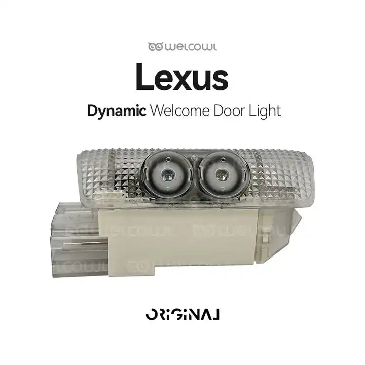 Dynamic Dual Lens Welcome Door Light For Lexus ES LX RX GS GX LC RC UX LS New Car Lamp HD Ghost Shadow Light