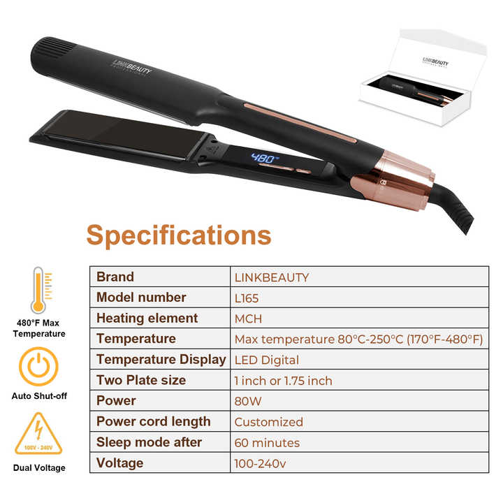 Ceramic Keratin Treatment Hair Straightener مكواة فرد الشعر الكهربائية المخصصة من المصنع للاستخدام المنزلي