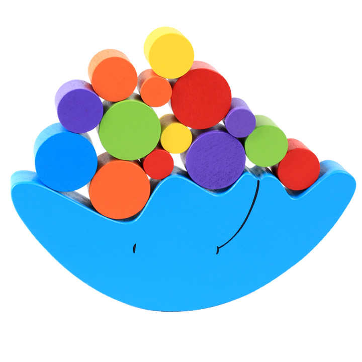 مكعبات بناء توازن القمر مونتيسوري للتعليم . Montessori Moon Balance Building Blocks for Education