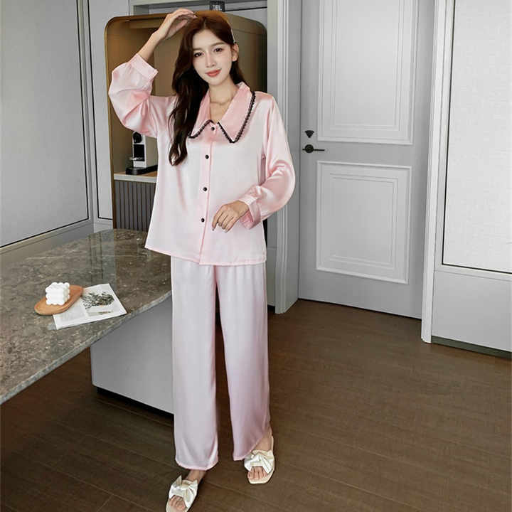Korean silk women's pajamas