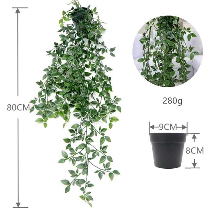 Artificial Snow Beans Green Plastic Rattan Leaf Pod for