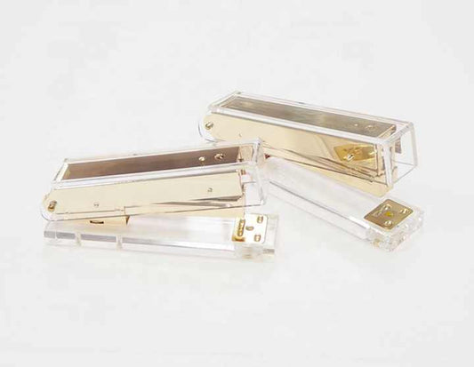Huisen Luxury Office Stationery Set Rose Gold Metal Clear