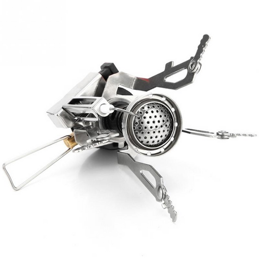 Jetshark Outdoor Hiking Portable Folding Gas Stove Burner with Piezo Ignition Integrated MINI Stoves