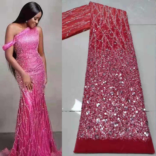 Turquoise Sequin Fabric