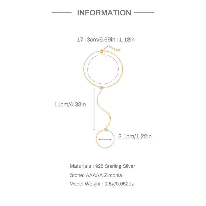 Hand chain finger bracelets