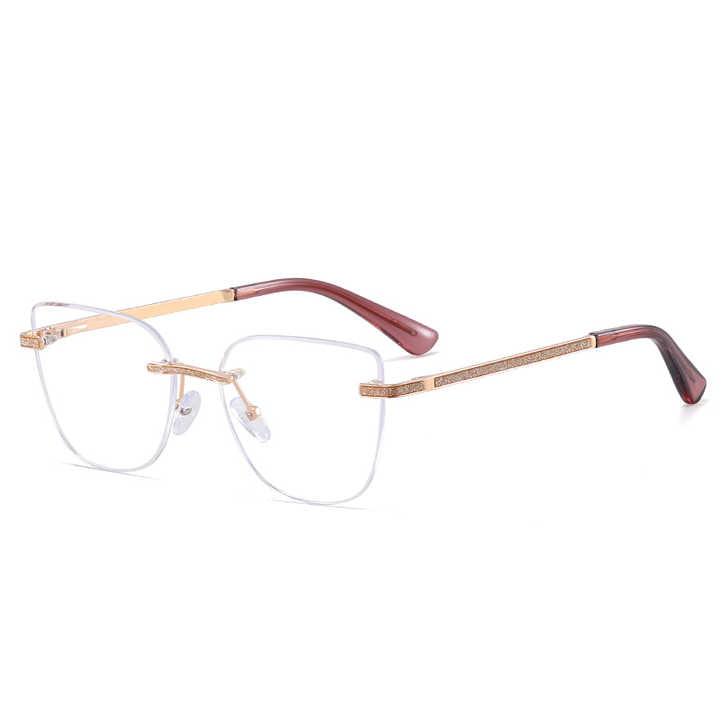 Shiny Rimless Eyewear with Custom Logo- New Women's Rimless Eyeglasses, ...