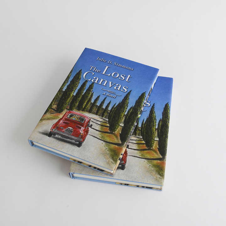 Black and white hardcover print novels