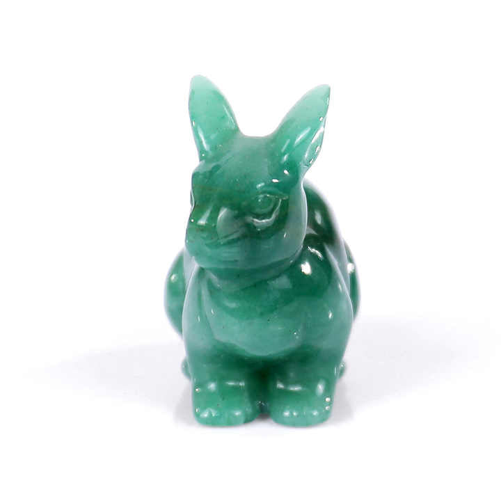 Green Aventurine Rabbit Carving Crafts-نحت أرنب أفينتورين أخضر،