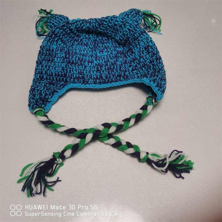 New blue owl baby hats