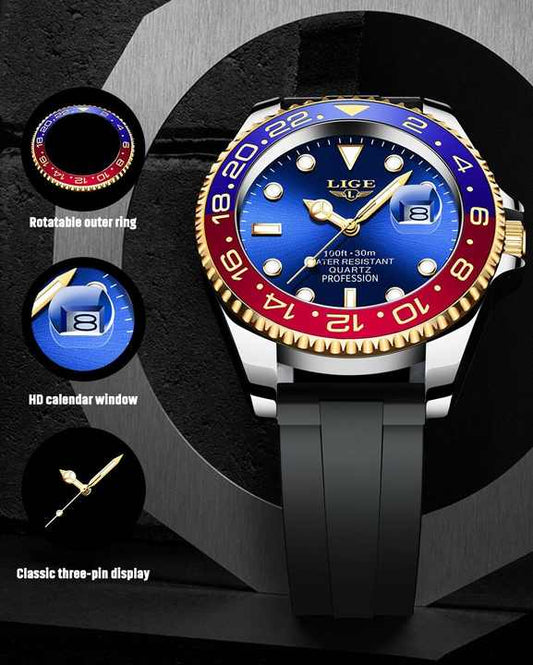 ساعة رياضية كوارتز للرجال