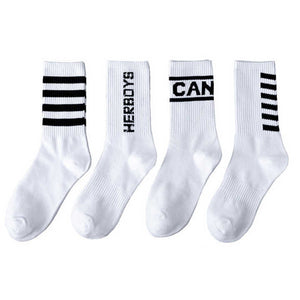  جوارب رياضية للرجال سوداء وبيضاء بشعار مخصص من القطن الخالص مقاومة للانزلاق Men's Black and White Custom Logo Pure Cotton Non-Slip Athletic Socks