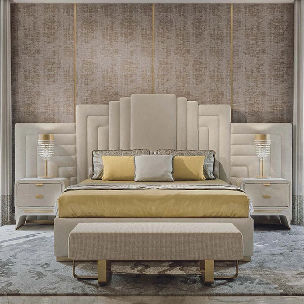 سرير مزدوج جلد