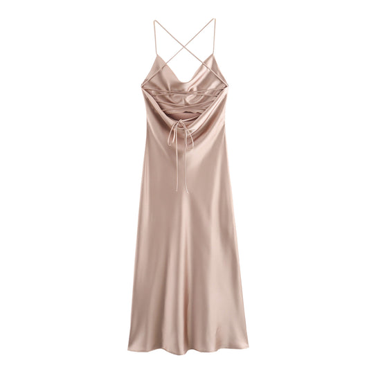 فستان نسائي طويلة من الحرير