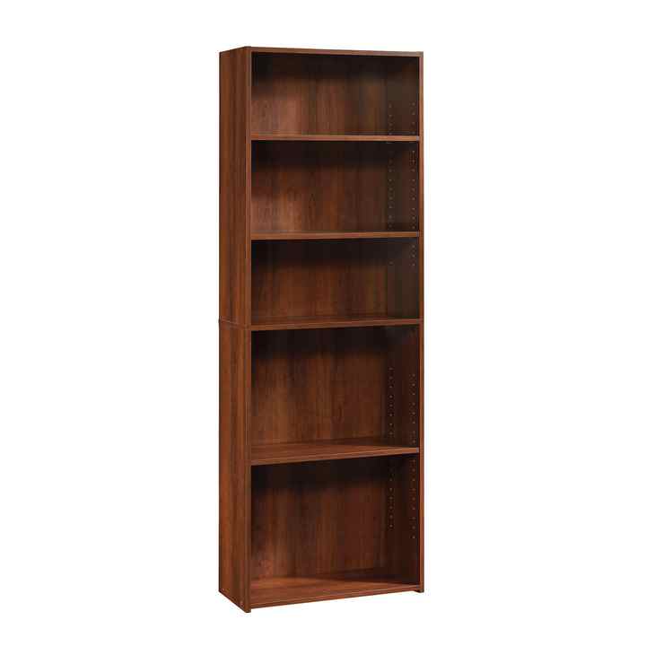 Bookshelf with Adjustable Storage Shelves, in Brook Cherry خزانة كتب بخمسة رفوف