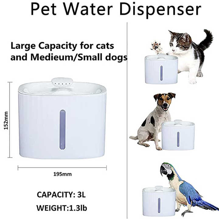 Pet Cat Automatic Water Fountain Cat Bowls & Feeders
